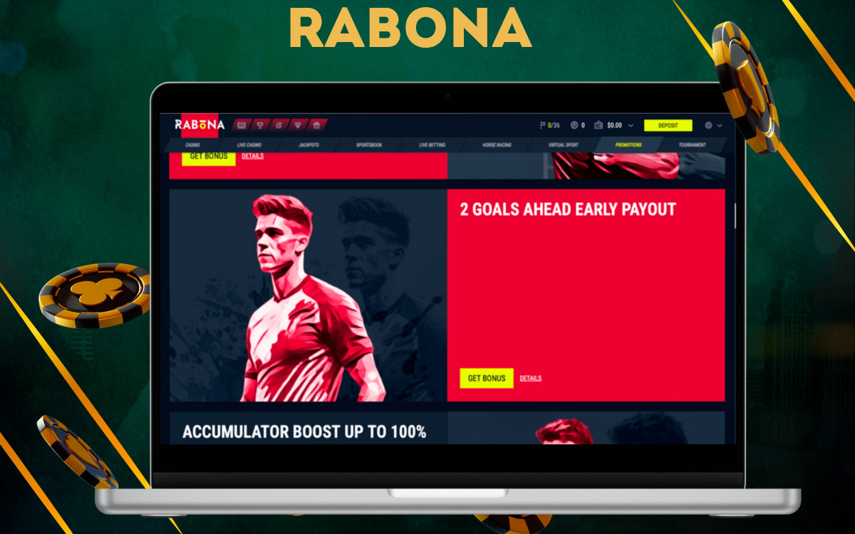 Rabona is designed for sports betting and casino gambling